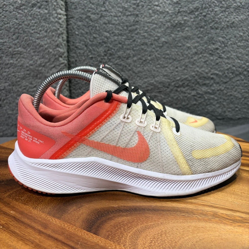Nike Quest 4 Womens Running Shoes White Madder Root DA1106-102 Size 8‎